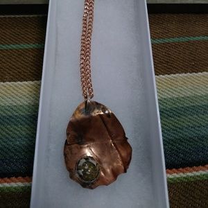 Copper/leopard jasper necklace